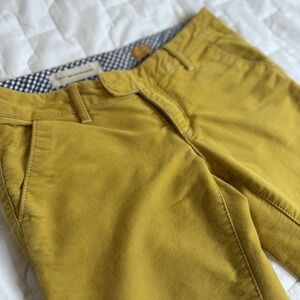 Anthropology Women's Pilcro Gold‎ Cotton Pants With Pocket Size 26